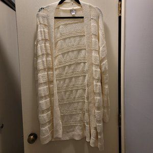 Old Navy L cream open cardigan